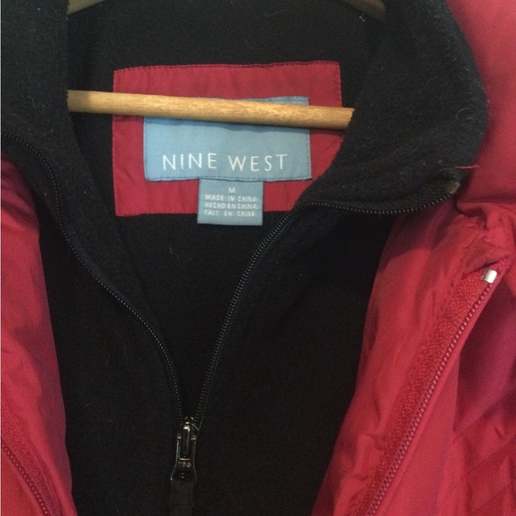 Nine West Red Puffer Jacket, Size M - Picture 3 of 8